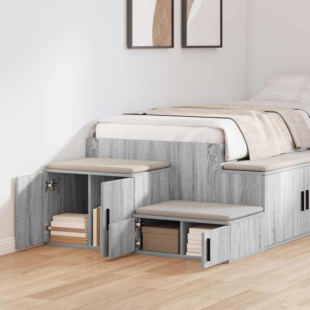 vidaXL Opbergkast Grijs Sonoma 65% Korting - 118x41x40cm