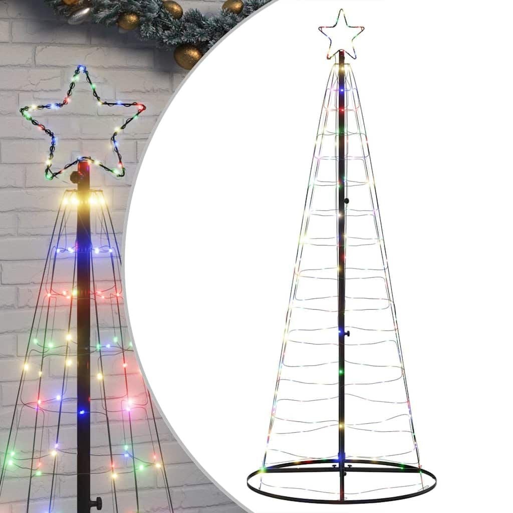 vidaXL LED-kerstboom 182cm Kleurrijk - 52% Korting