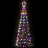 vidaXL LED-kerstboom 182cm Kleurrijk - 52% Korting
