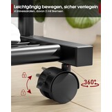 Garderobestand Zwart op Wielen met Opbergrek - 45% Korting!