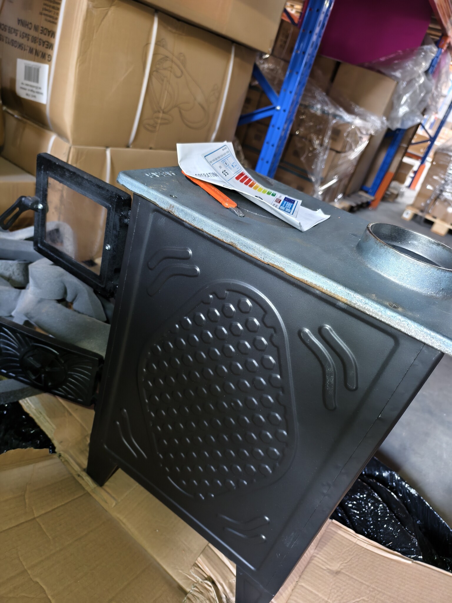 Houtfornuis Zwart 5,5 kW - 59% Korting! Verwarmt 50m²