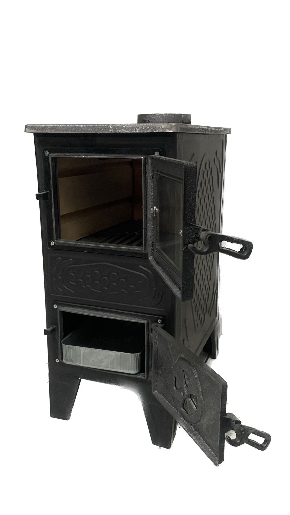 Houtfornuis Zwart 5,5 kW - 59% Korting! Verwarmt 50m²