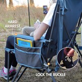 Opvouwbare Kampeerstoel met Lendensteun - 180KG - 27% Korting!