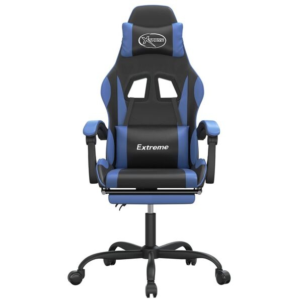 VidaXL Gamestoel Kunstleer Zwart/Blauw (34% Korting)