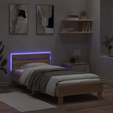 VidaXL Bedframe met LED 75x190 cm Sonoma Eiken - 33% Korting
