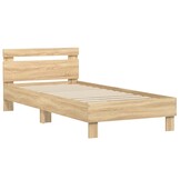 VidaXL Bedframe met LED 75x190 cm Sonoma Eiken - 33% Korting