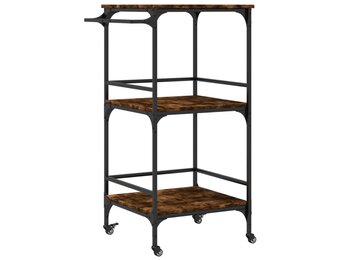 Keukentrolley Gerookt Eiken - 60,5x50x105cm - 32% Korting