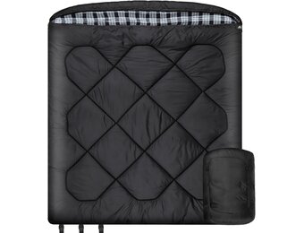 Dubbele Slaapzak Winter 0°C - Katoen Flanel & Waterdicht (-10°C) - 29% Korting