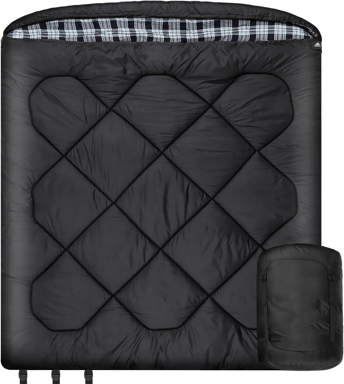 Dubbele Slaapzak Winter 0°C - Katoen Flanel & Waterdicht (-10°C) - 29% Korting