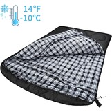 Dubbele Slaapzak Winter 0°C - Katoen Flanel & Waterdicht (-10°C) - 29% Korting