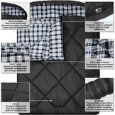 Dubbele Slaapzak Winter 0°C - Katoen Flanel & Waterdicht (-10°C) - 29% Korting