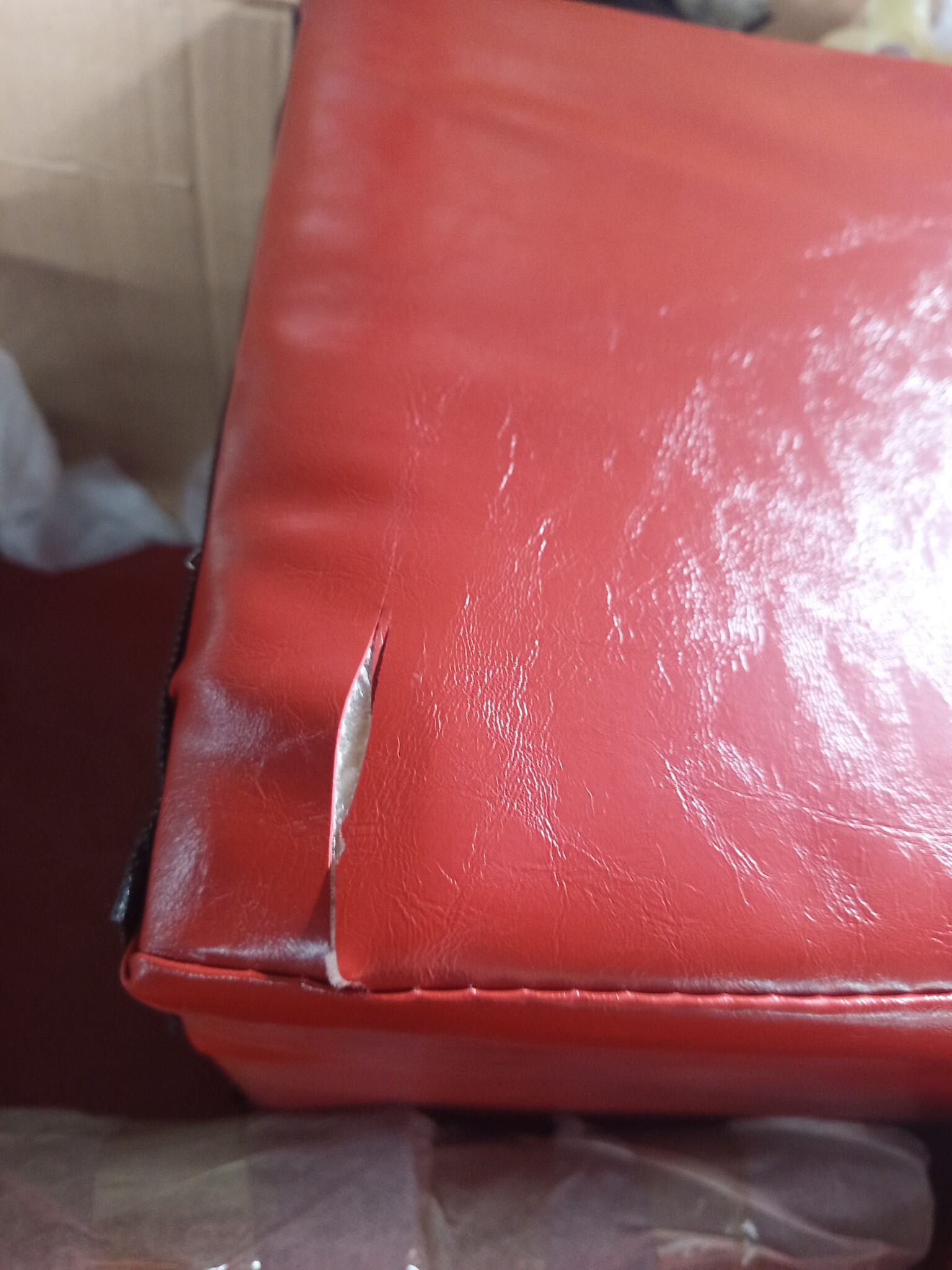 VidaXL Kuipstoel met Voetenbankje: Wijnrood Kunstleer - 59% Korting!