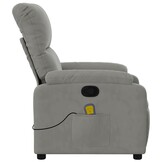 vidaXL Massagestoel Microvezel Lichtgrijs - 34% Korting
