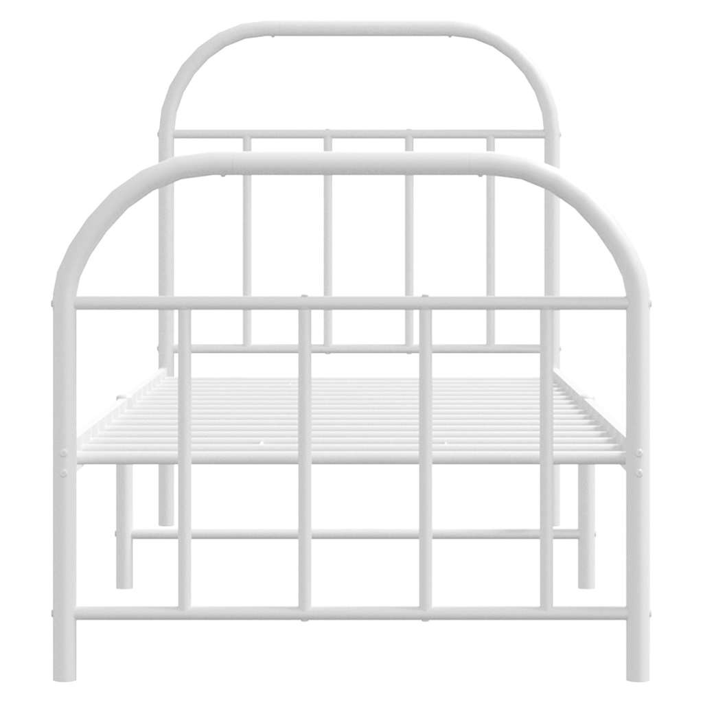 vidaXL Wit Metaal Bedframe 75x190 cm - 61% Korting!