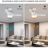 CJOY Plafondventilator Wit 132cm - 36% Korting!