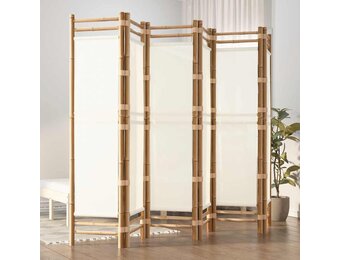 VidaXL Kamerscherm - 6 Panelen Bamboe & Canvas (54% Korting)