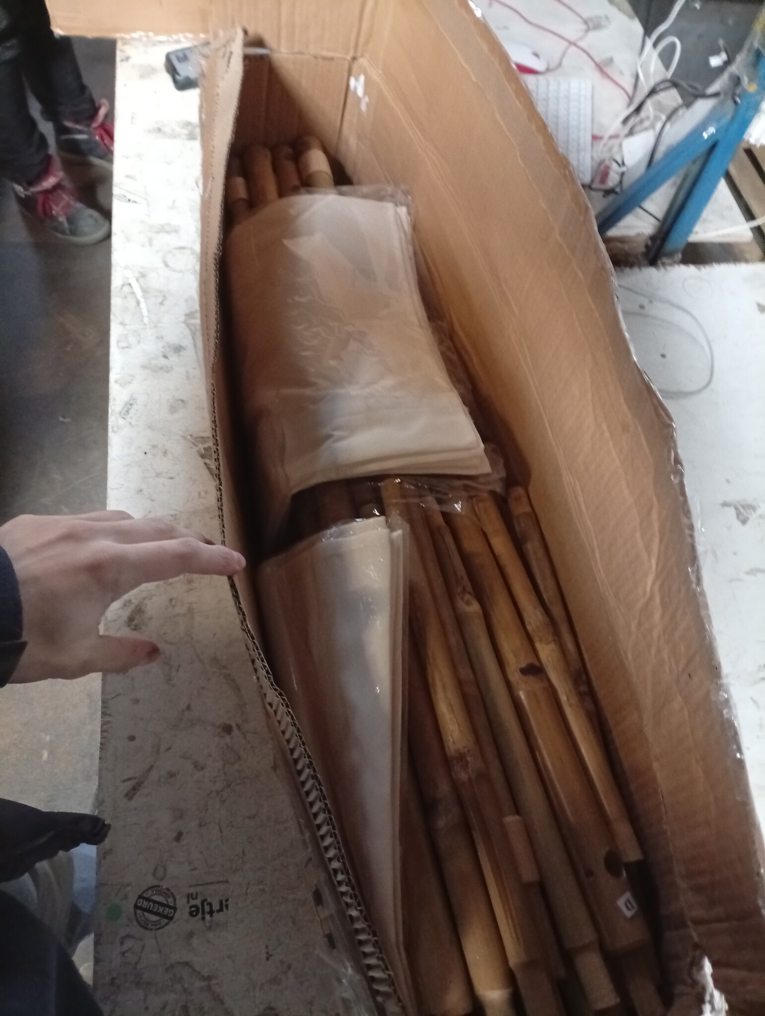 VidaXL Kamerscherm - 6 Panelen Bamboe & Canvas (54% Korting)