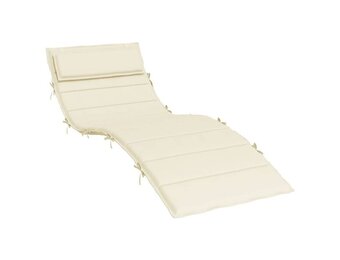 vidaXL Ligbedkussen Oxford Crème - 180x60cm - 27% Korting