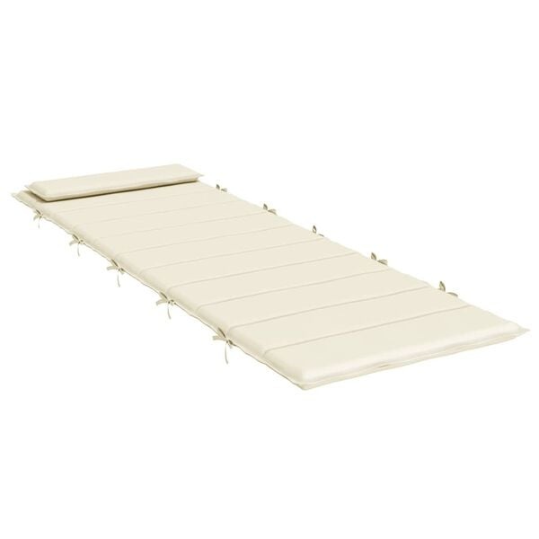 vidaXL Ligbedkussen Oxford Crème - 180x60cm - 27% Korting