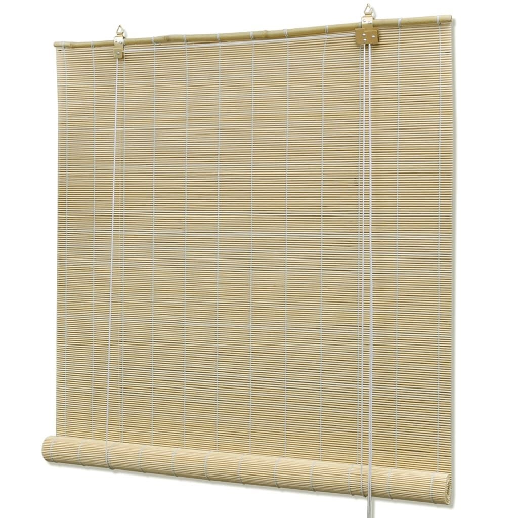 VidaXL Bamboe Rolgordijn Naturel 140x220 cm - 30% Korting