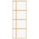 vidaXL Schuifdeur 76x205cm Glas/Aluminium Goudkleurig - 34% Korting!