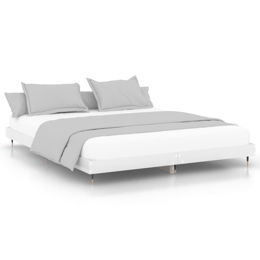 vidaXL Bedframe Hoogglans Wit 160x200 cm - 34% Korting