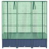 Verhoogde plantenbak met kas 120x40x138cm Rattanlook - 34% Korting!