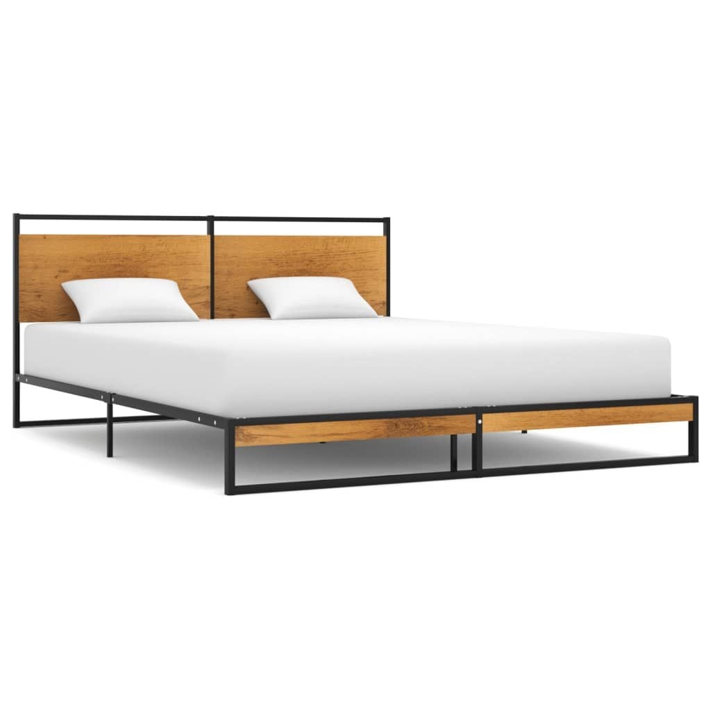 vidaXL Bedframe Metaal Zwart 160x200 cm | -34%