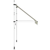 vidaXL Luifel Handmatig Uittrekbaar 250cm Crème - 33% Korting!