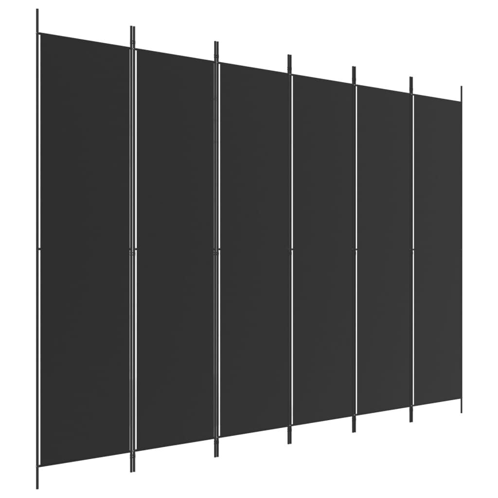 vidaXL Kamerscherm 6 panelen - Zwart, 300x220 cm - 27% Korting