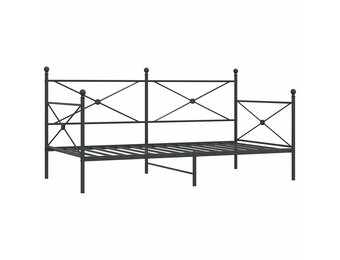 vidaXL Zwarte Slaapbank Staal 107x203 cm - 28% Korting