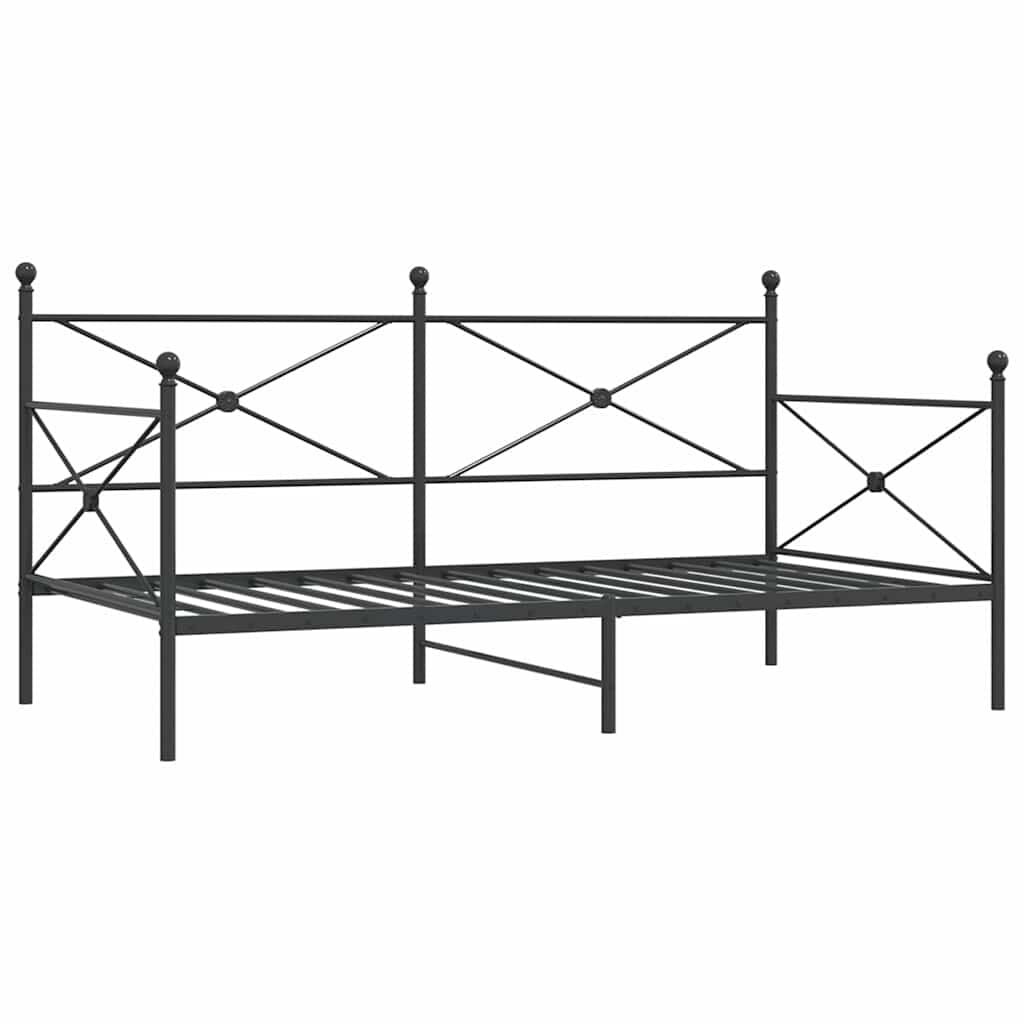 vidaXL Zwarte Slaapbank Staal 107x203 cm - 28% Korting