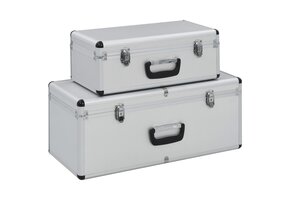 vidaXL Aluminium Opbergkoffers (2 st) - 28% Korting