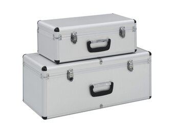 vidaXL Aluminium Opbergkoffers (2 st) - 28% Korting