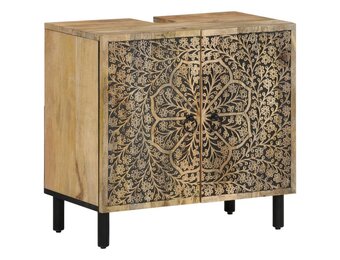 VidaXL Wastafelkast Massief Mangohout - 62x33x58 cm - Nu 34% Korting!