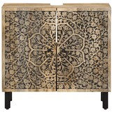 VidaXL Wastafelkast Massief Mangohout - 62x33x58 cm - Nu 34% Korting!