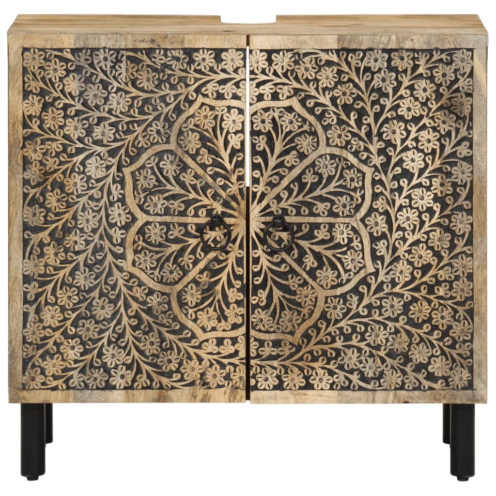 VidaXL Wastafelkast Massief Mangohout - 62x33x58 cm - Nu 34% Korting!