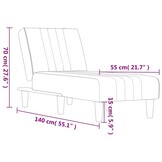 VidaXL Chaise Longue Fluweel Lichtgrijs - 34% Korting