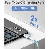 Vobafe iPad 10e Generatie hoes met toetsenbord en penhouder - Zwart