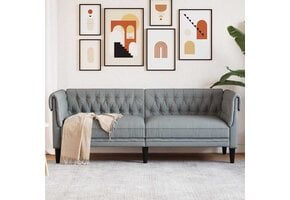 vidaXL Driezitsbank Lichtgrijs - 29% Korting