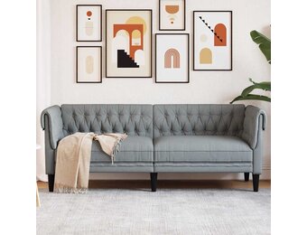 vidaXL Driezitsbank Lichtgrijs - 29% Korting