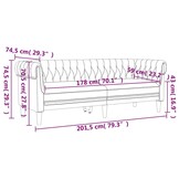 vidaXL Driezitsbank Lichtgrijs - 29% Korting