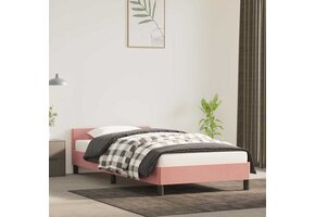 VidaXL Roze Fluweel Bedframe 100x200 cm - 28% Korting