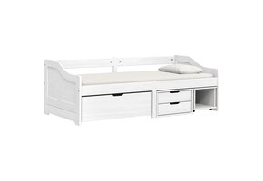 vidaXL Slaapbank IRUN - 90x200 cm Grenenhout Wit - 55% Korting!