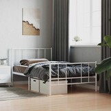 VidaXL Wit Metaal Bedframe 90x190cm - 32% Korting