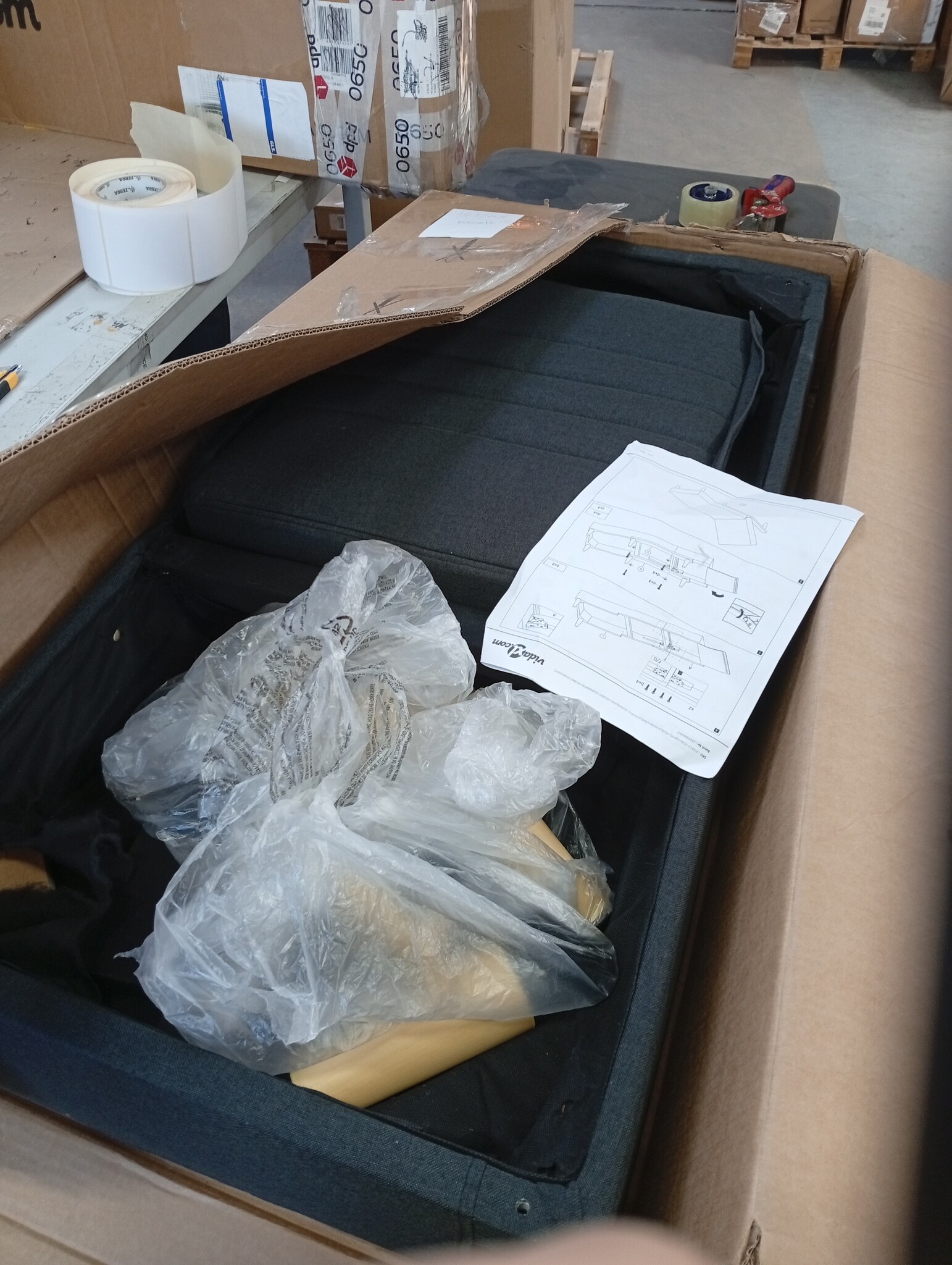 vidaXL Chaise Longue Stof Zwart - 53% Korting!