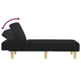 vidaXL Chaise Longue Stof Zwart - 53% Korting!