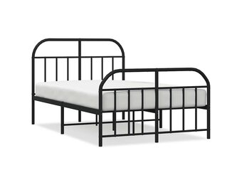 VidaXL Bedframe Metaal Zwart 120x200 cm - Nu 58% Korting!
