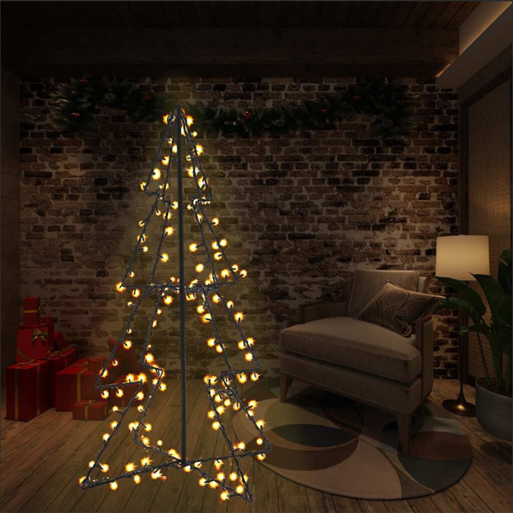 Kerst Kegelboom 160 LED's (78x120cm) - Buiten/Binnen - 62% Korting