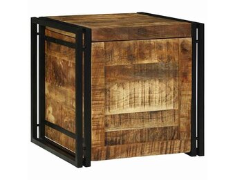 VidaXL Opslagdoos Ruw Mangohout (50x50x50 cm) - 29% Korting